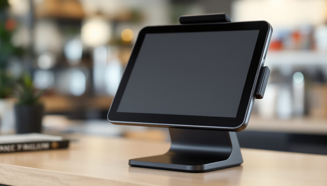 クレープ店のカウンターに置かれたタブレットPOS